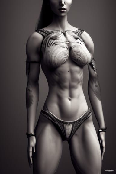 Crimson-Haired Goddess in Sunlight: Hyperdetailed Concept Ar...