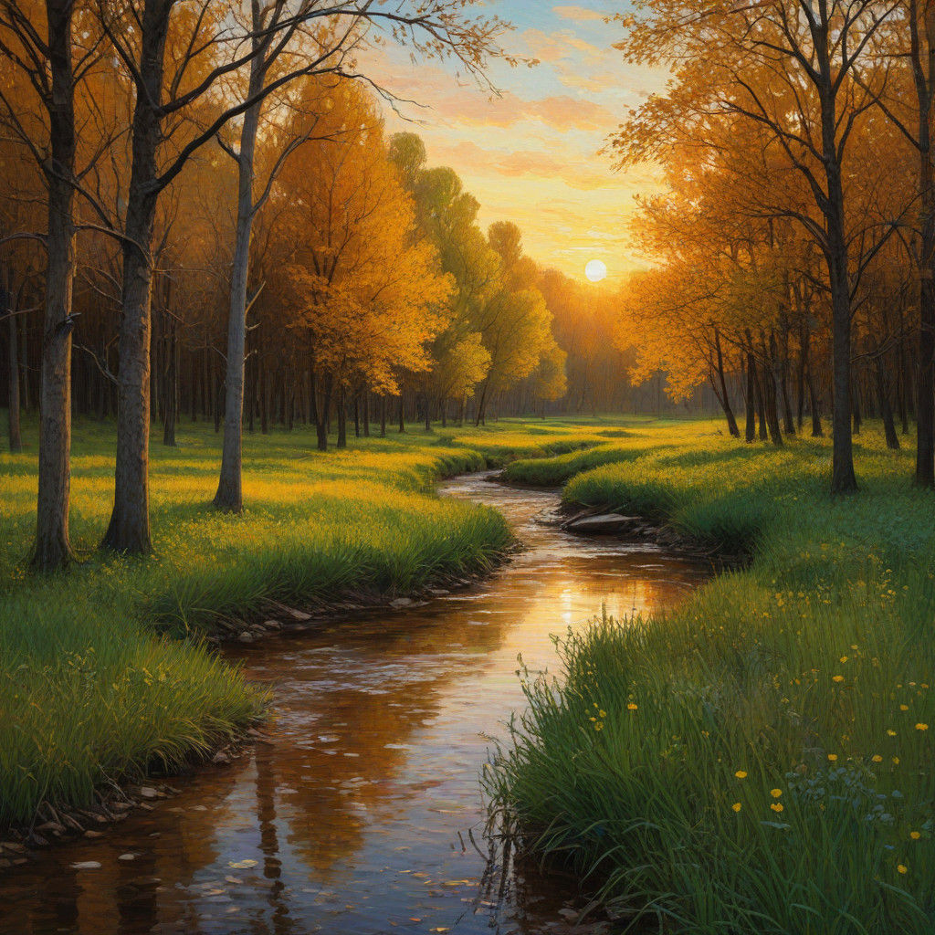 Warm Jesus in a Lush Meadow During Golden Hour