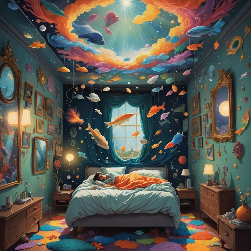 Surreal Aura Emanates Burst of Colorful Energy