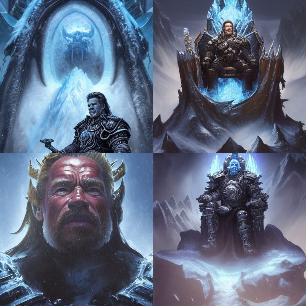 Arnold Schwarzenegger as Lich King Concept Art