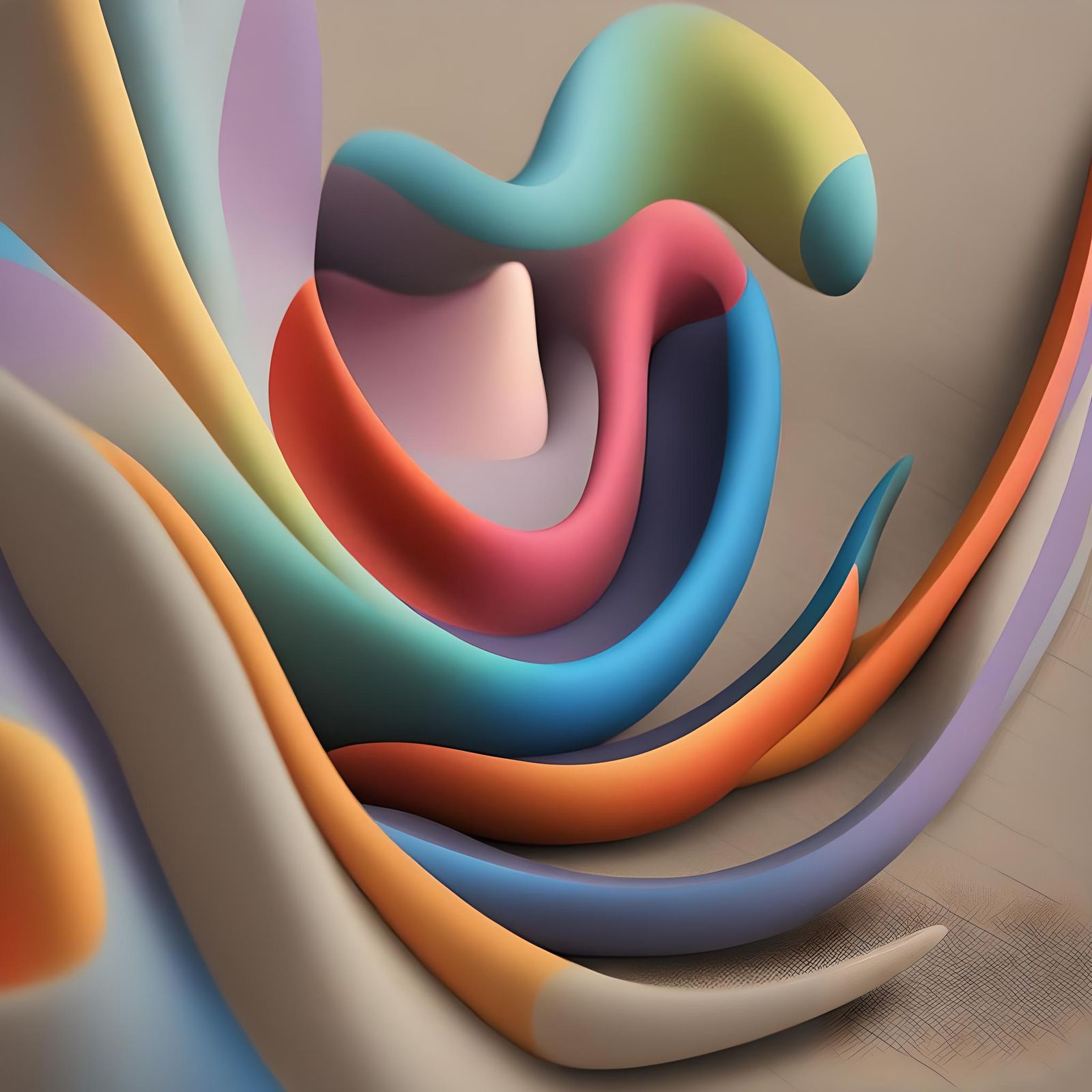 Colorful Abstract Object as Generative Art