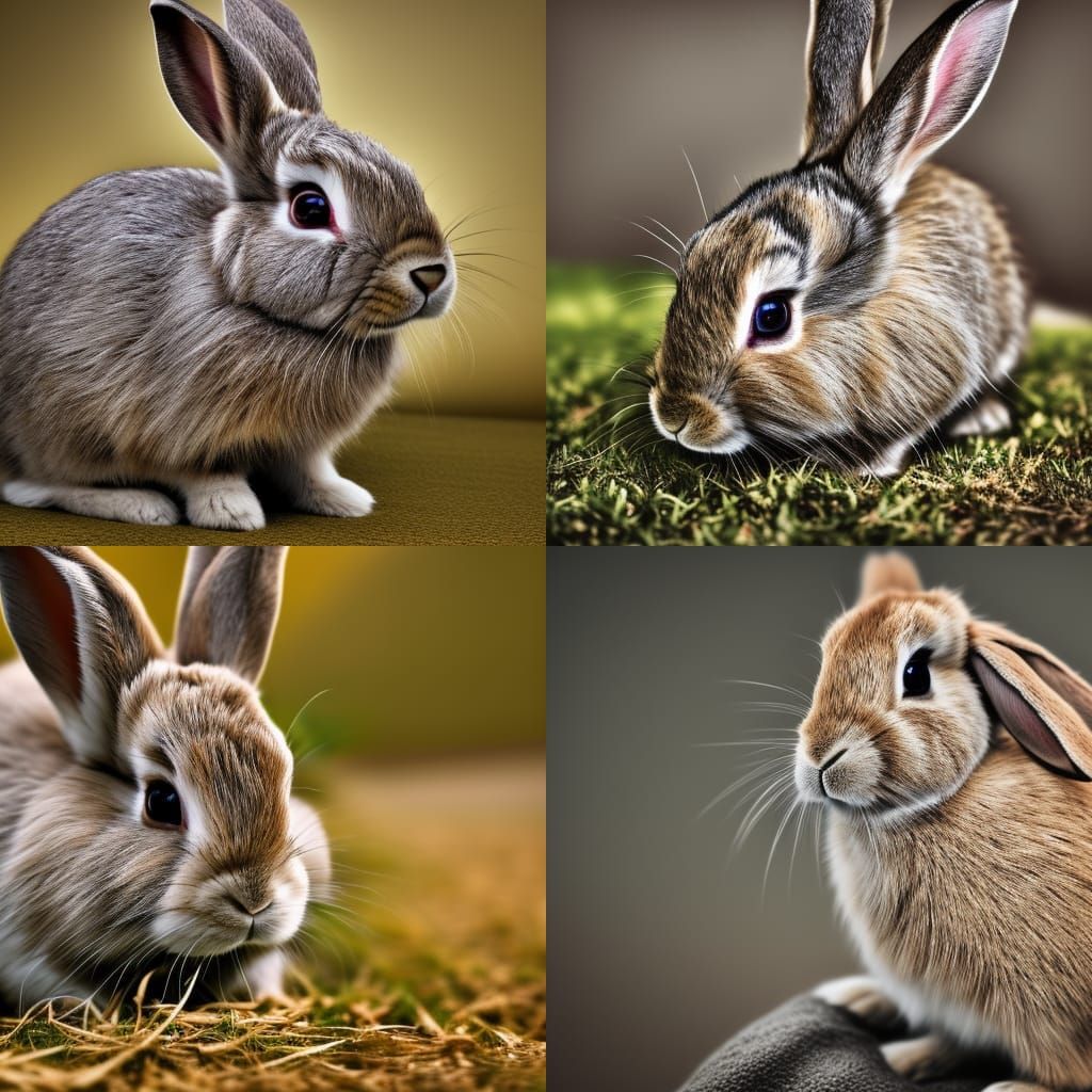 Hyperrealistic Rabbit Portrait in High Definition