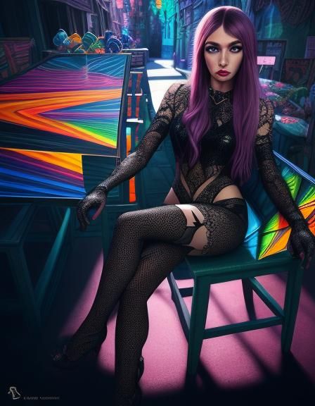 Elf in Candyland: Hyperrealistic Digital Illustration