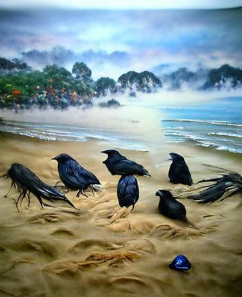 Crow Contemplates the Ocean