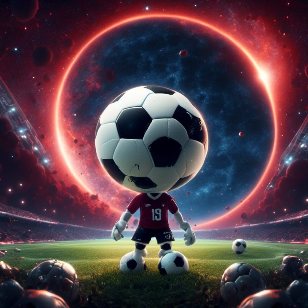 Chibi Soccer Player on Alien Planet