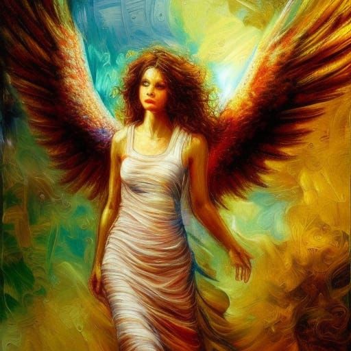 Biblically Accurate Angels in Expressionist Style