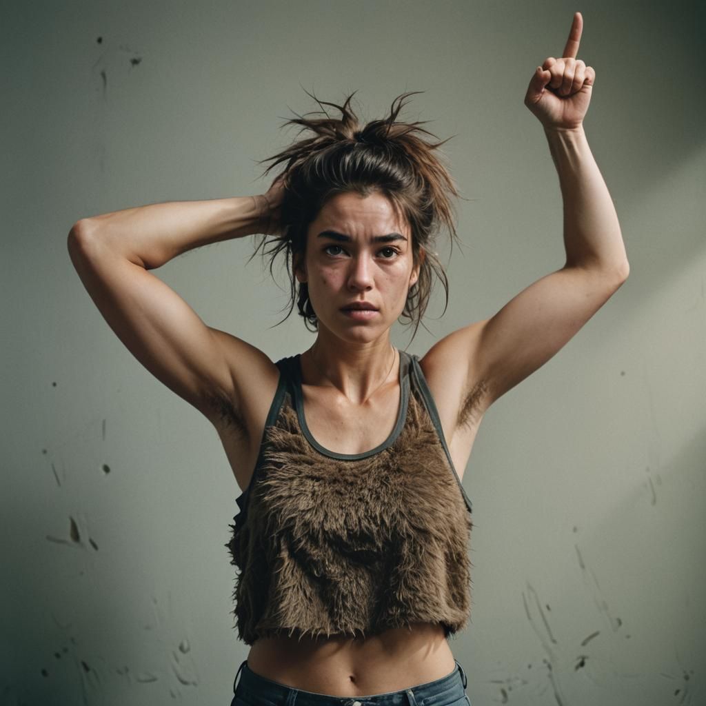 Cinematic Film Still of Girl in Tank Top