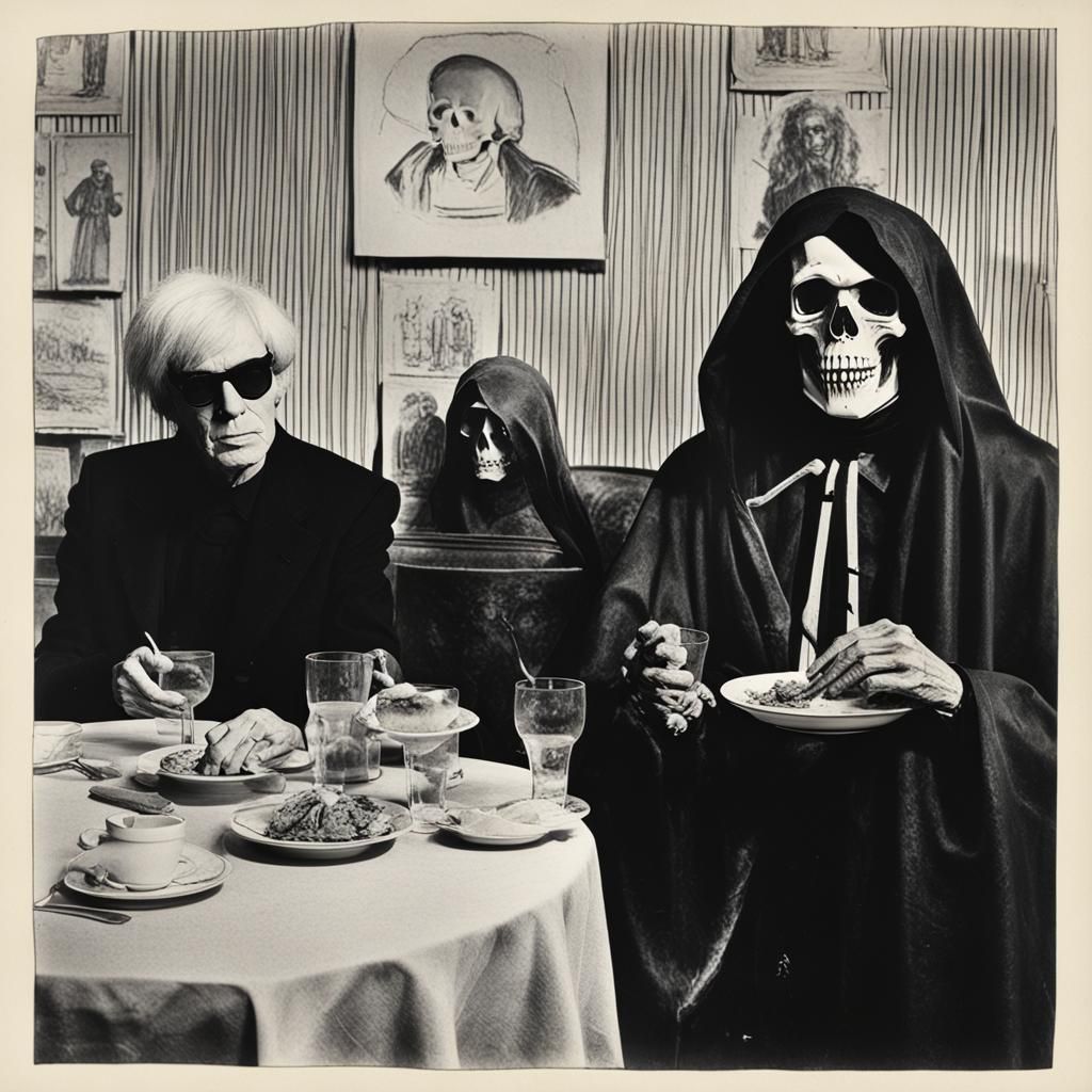 Pop Art Lunch Meeting with Grim Reaper