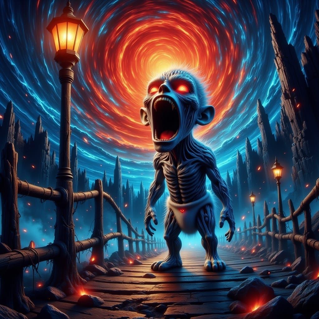 Ghostly Specter's Silent Scream Under Blood Moon