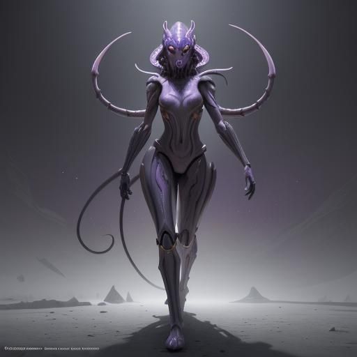 Ahsoka as Xenomorph: Dark Fantasy Concept Art
