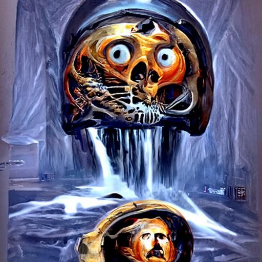 Mind Blown as Oil Painting by Gurney