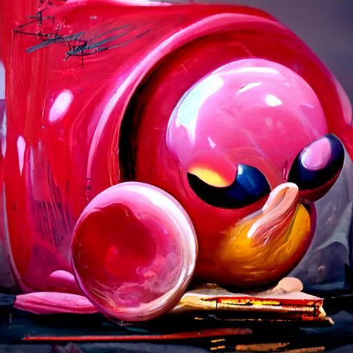 Kirby as Oil Painting by James Gurney