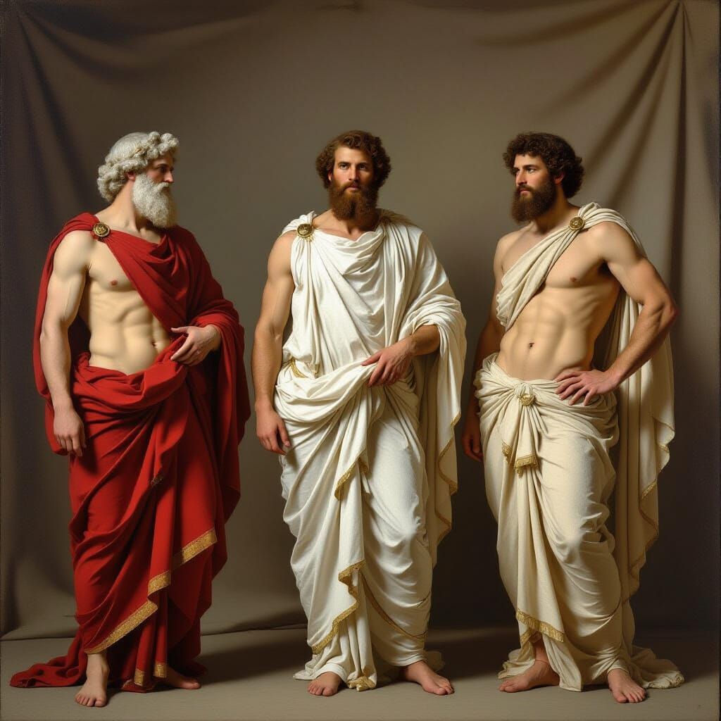 Titan Gods in Neoclassical Heroic Pose