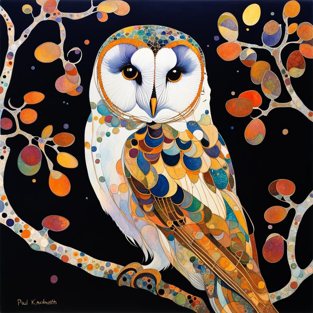 Intricate Ink Splatter Art in Art Nouveau Style