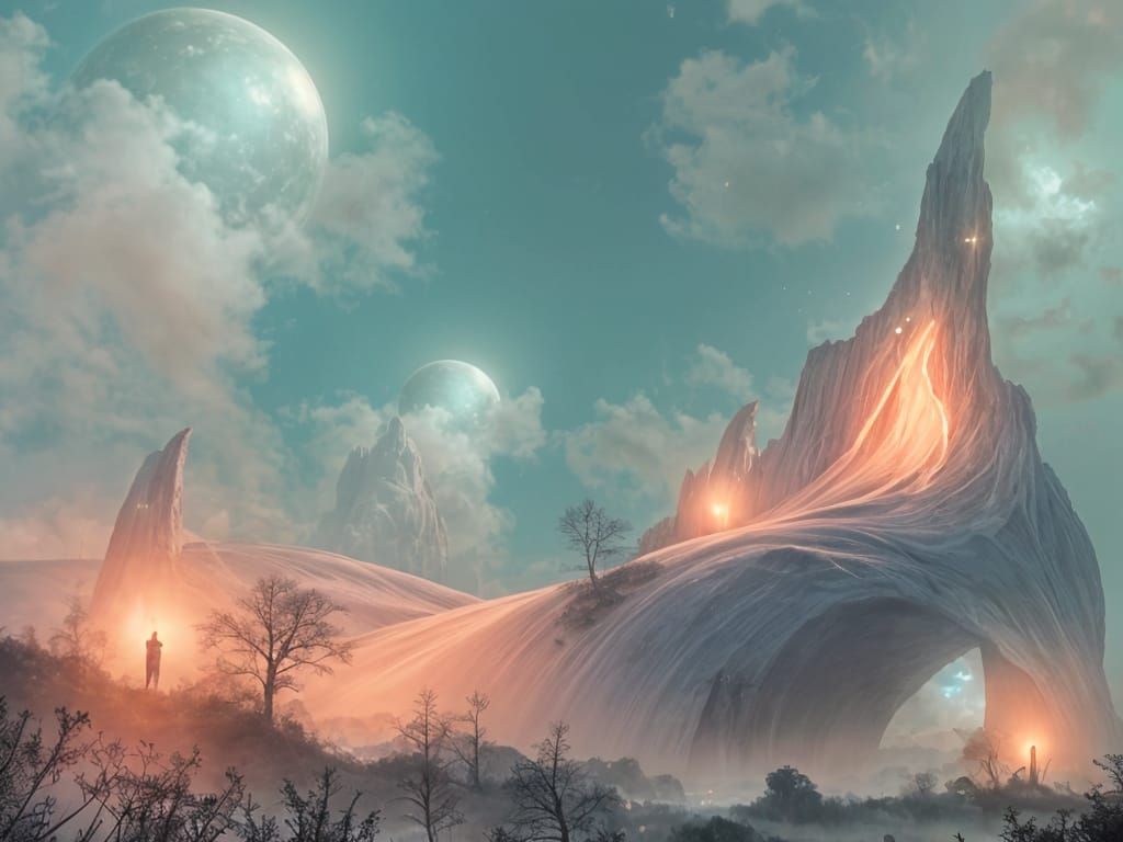 Luminescent Dreamscape with Pastel Colors