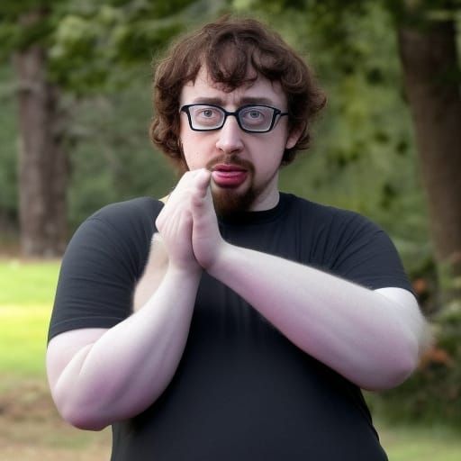 Man Ready for Self-Defense Situation