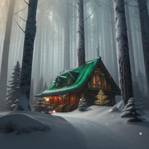 Santa in Enchanted Forest Concept Art