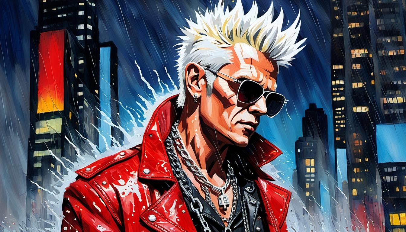 Billy Idol Portrait in Pop Art Style