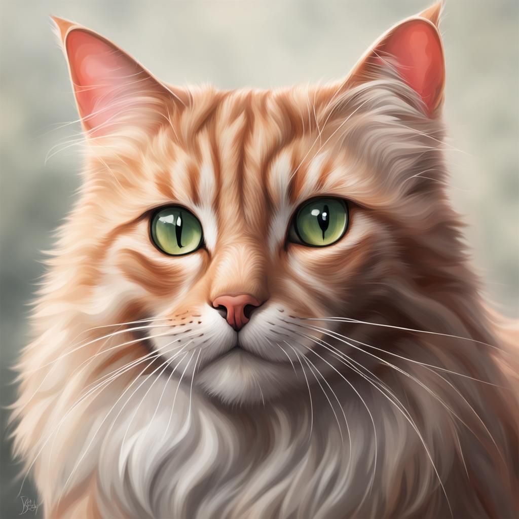Realistic Cat Portrait Generated by AI