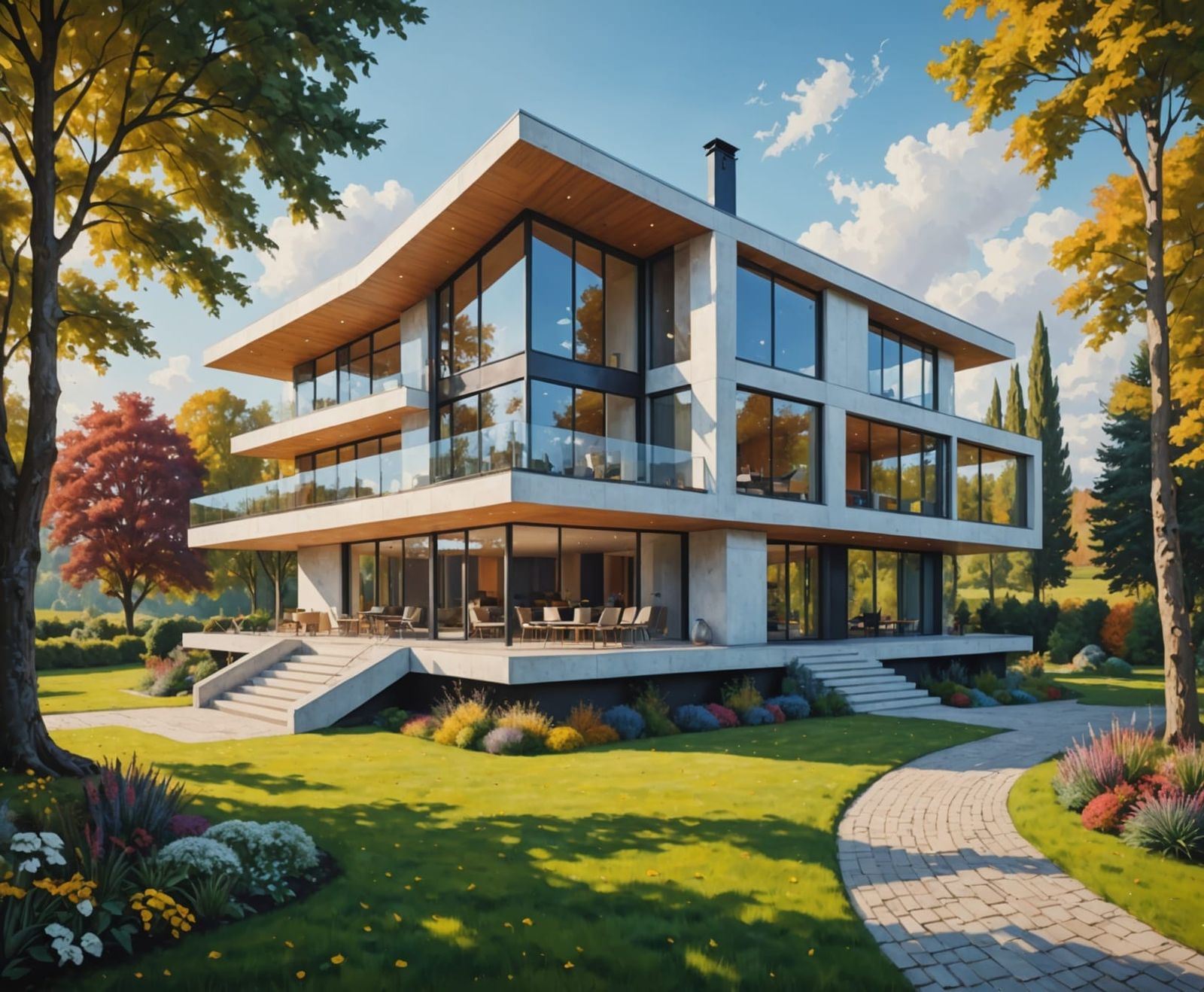 Luxurious Futuristic Country Estate