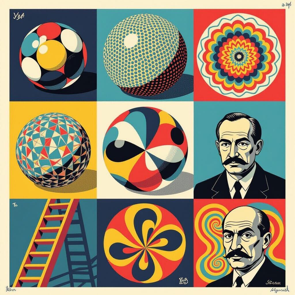 Surreal Landscape Inspired by Rousseau and Kusama