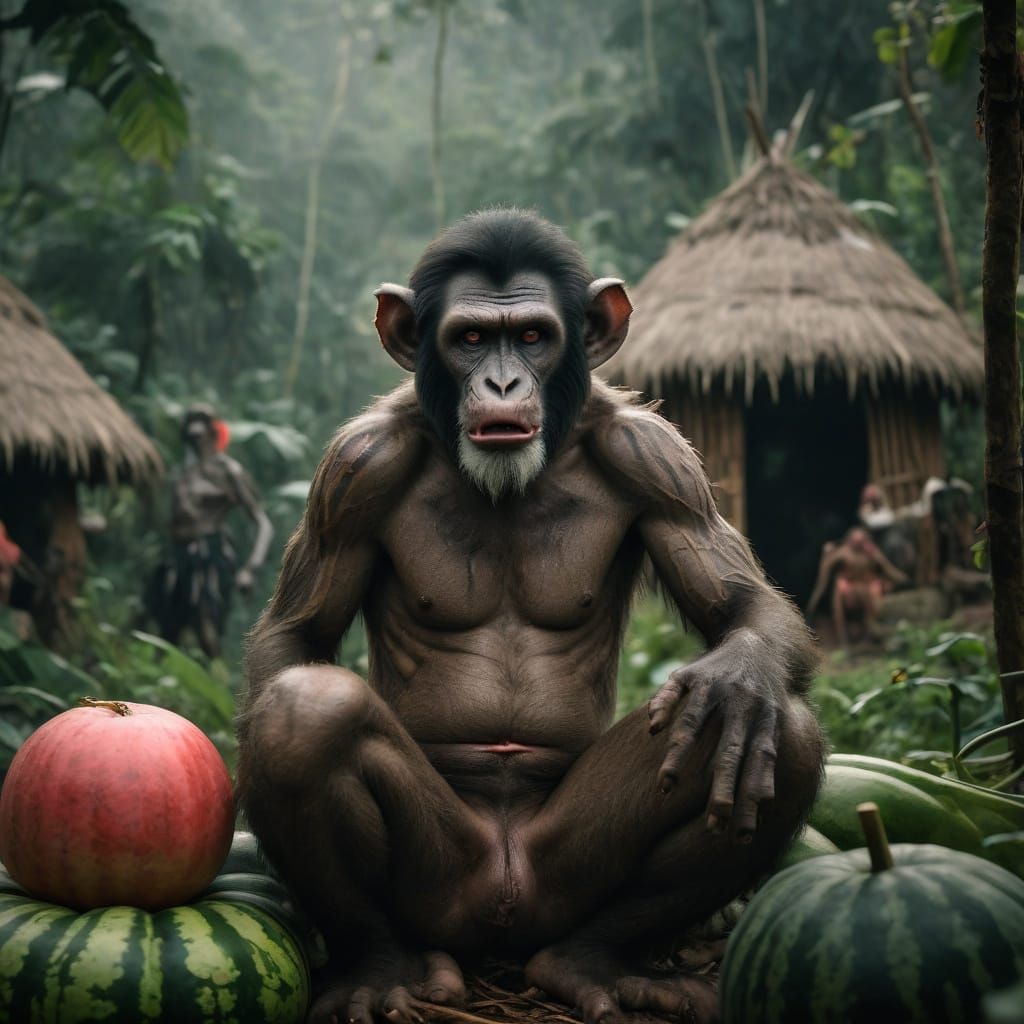 Vivid Jungle Horror Scene in Cinematic Wildlife Style