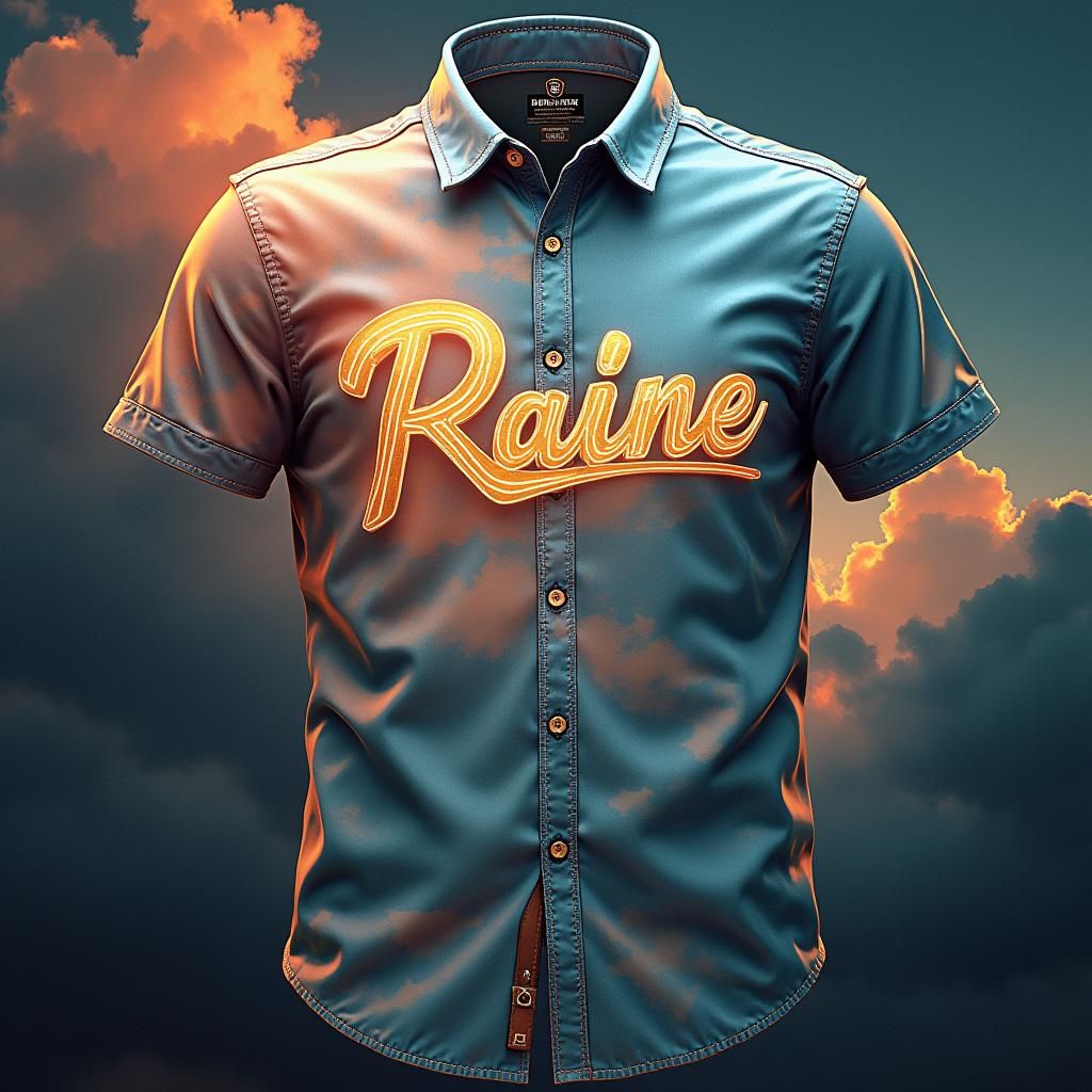 Raine Logo Shirt in Matte Painting Style