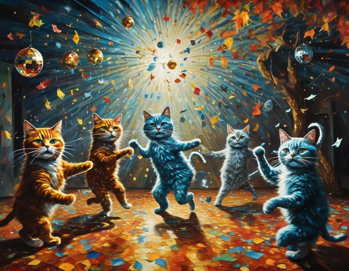 Cats Perform 'September' on Surrealist Stage