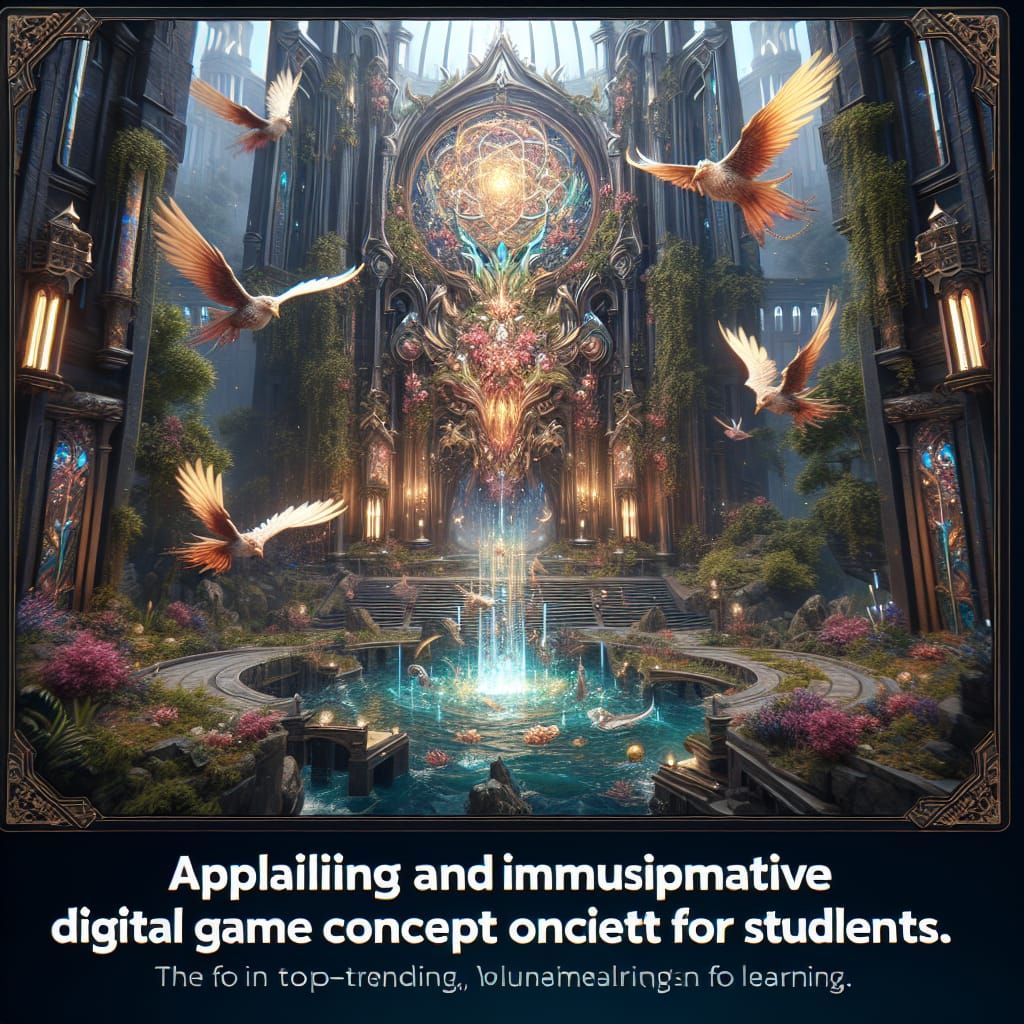 Enchanting Fantasy Game Splash Screen in Matte Painting Styl...
