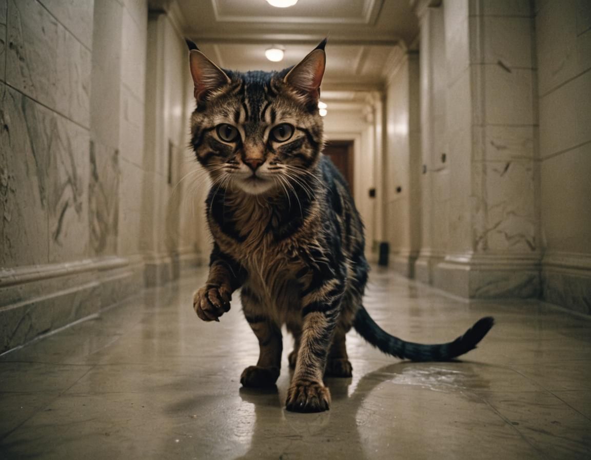 Demon Cat in US Capitol: Cinematic Film Still