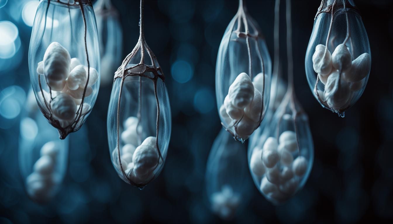 Ethereal Cocoons in a Creepy, Hyper-Realistic Style