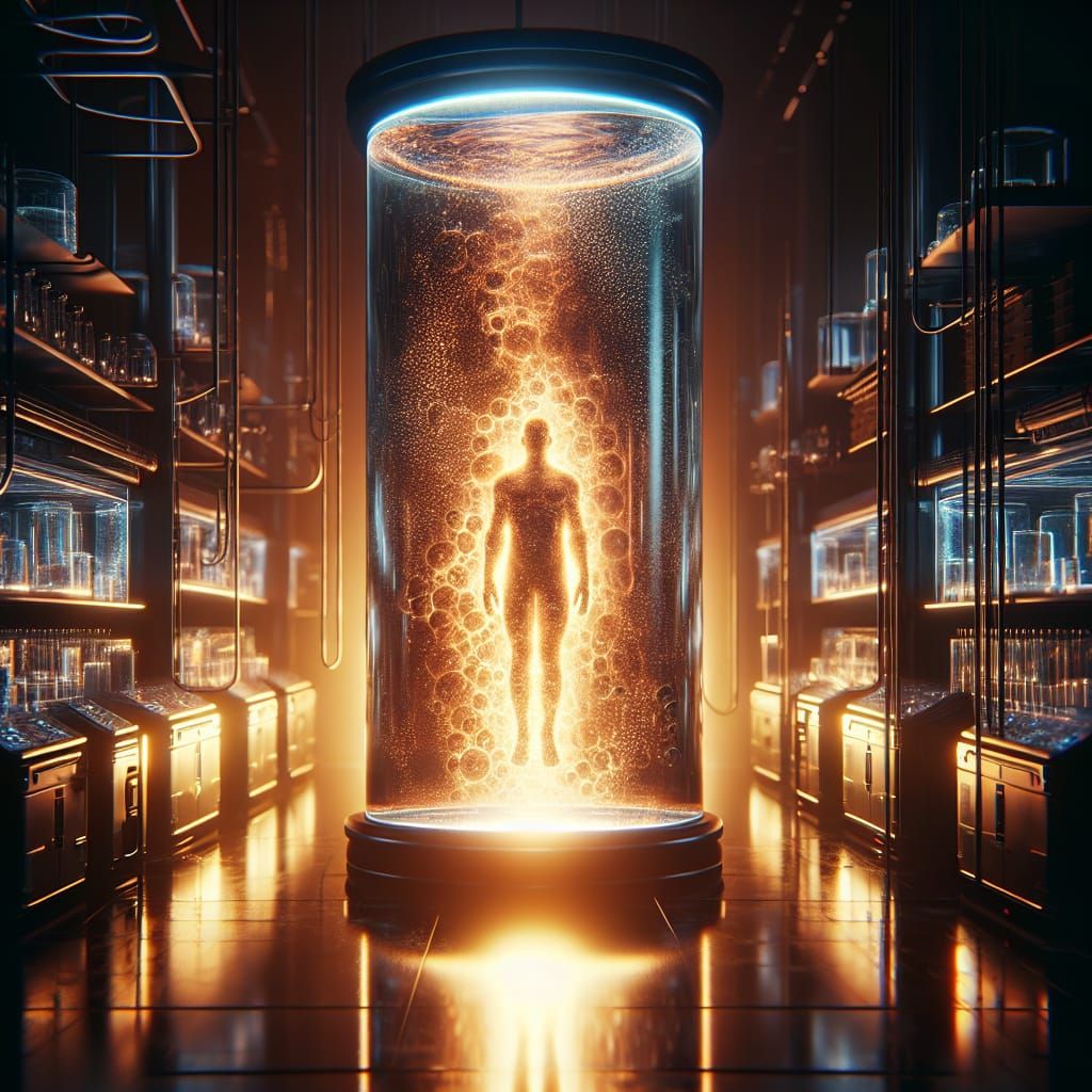 Human Silhouette Emerges in Laboratory Cylinder