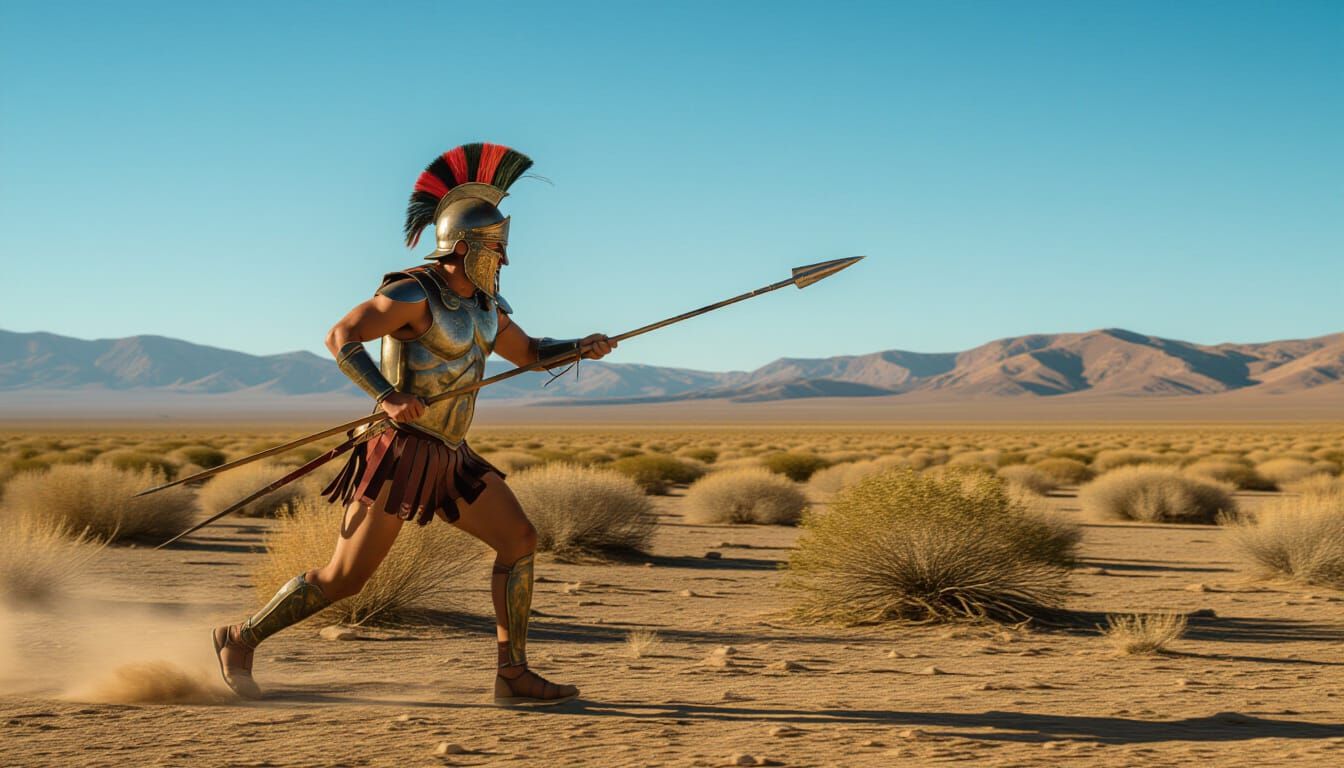 Spartan Soldier in First Marathon, Professional Photography