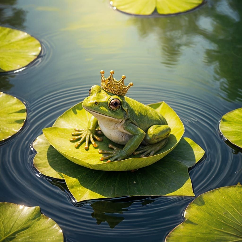 Regal Amphibian Basks in Sunlight