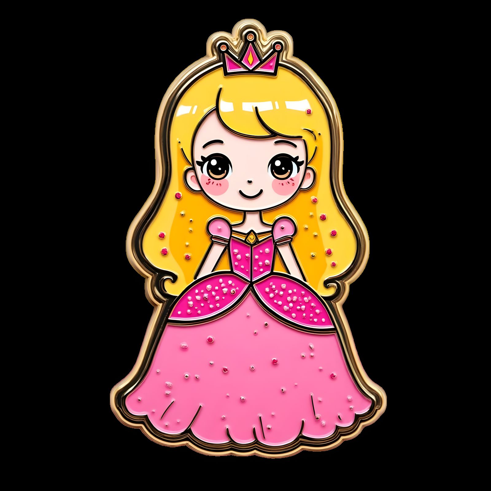 Cartoon Princess Enamel Pin Design