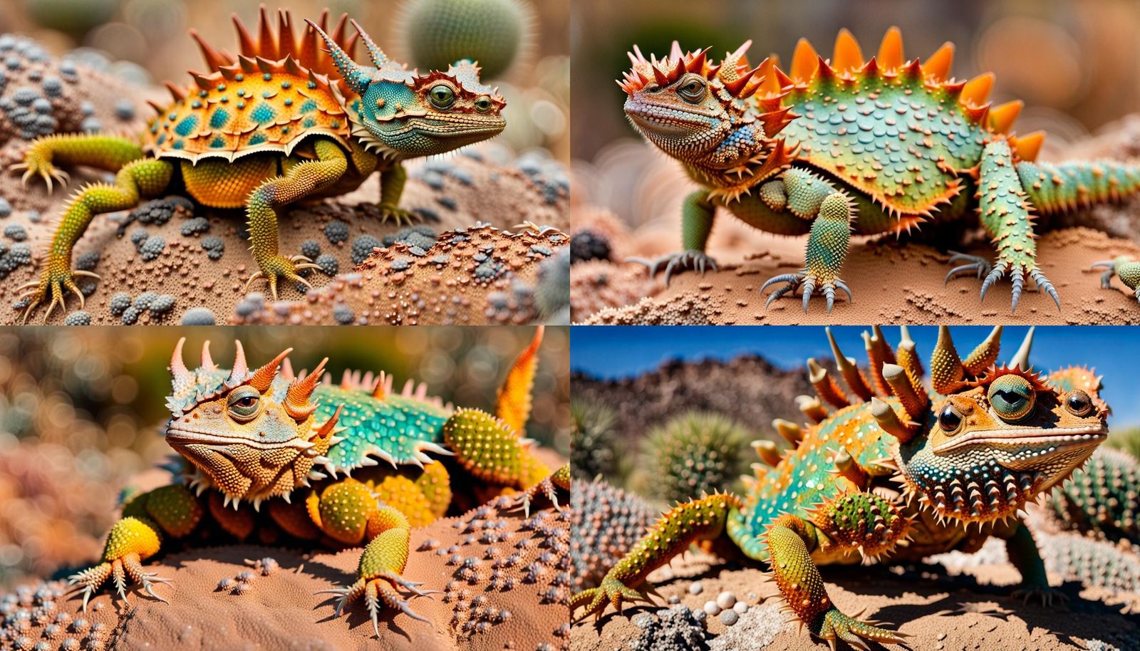 Desert Lizard with Dragon Scale Armor, Digital Art