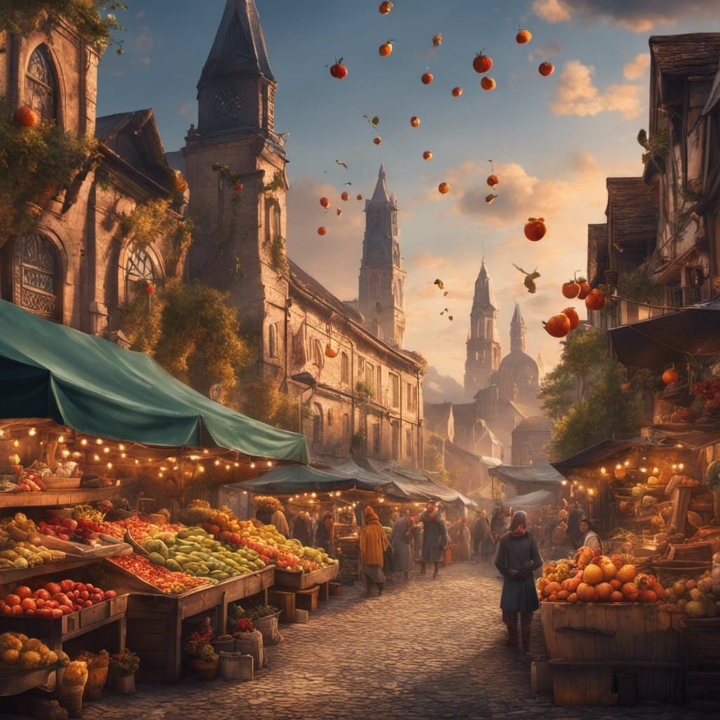 Ambient Farmers Market with Cosy Lighting