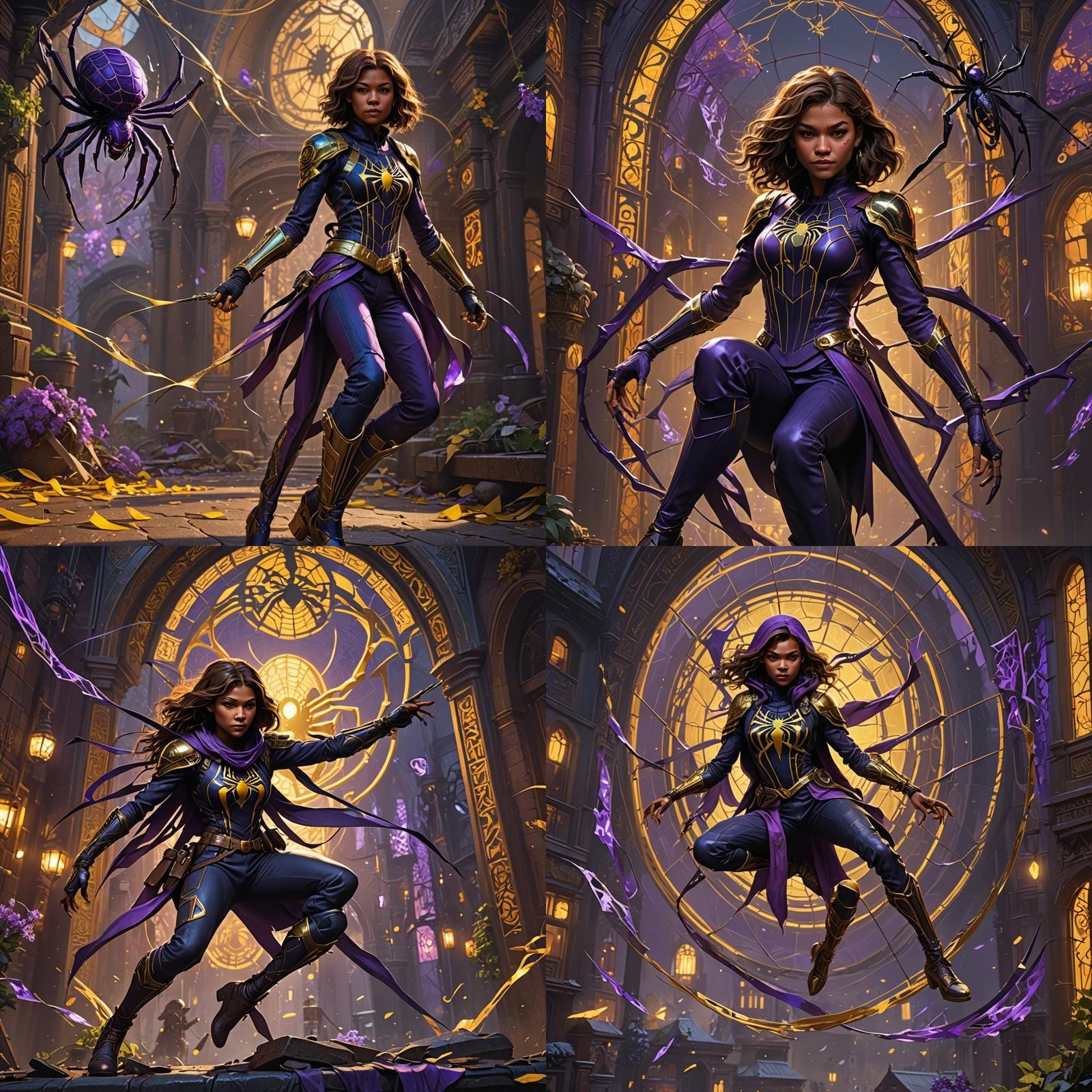 Zendaya as Spider Assassin: Dark Fantasy Art