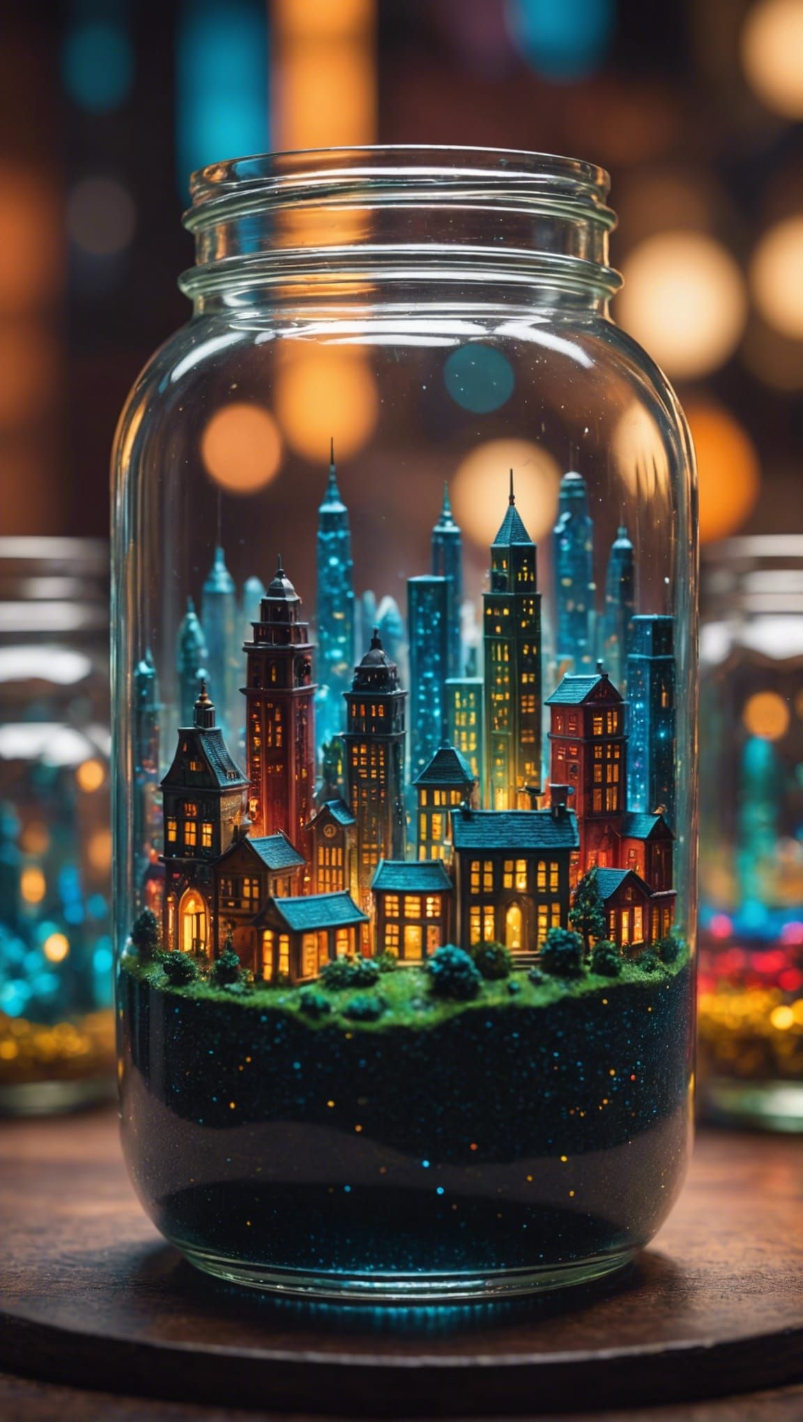 Sparkling Mini City in Jars: Concept Art