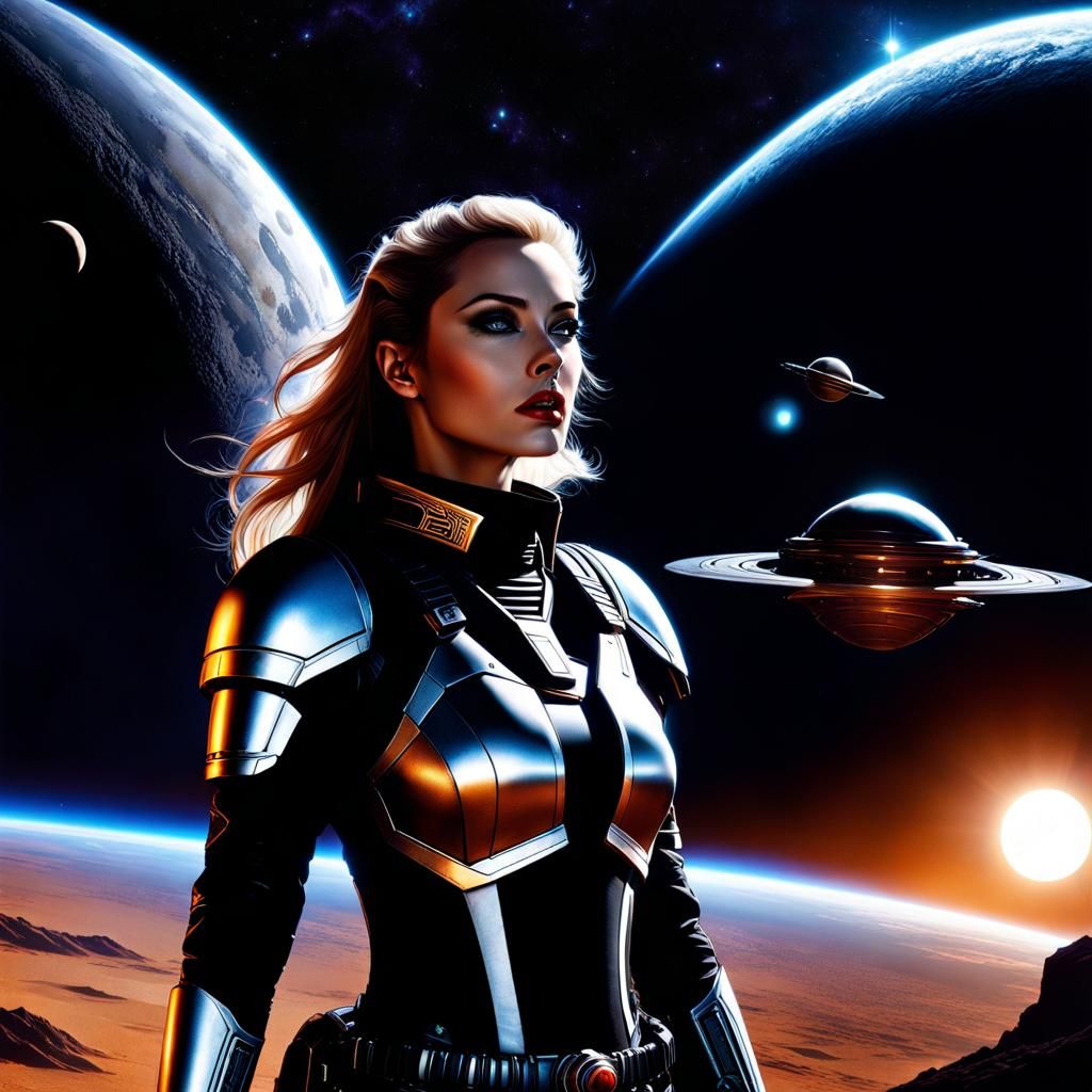 Gothic Sci-Fi Heroine on Alien Planet