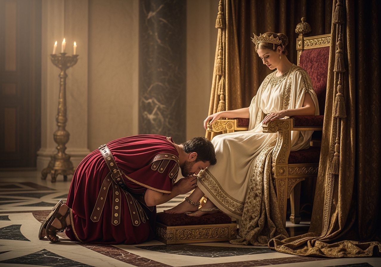 Roman Servant Pays Homage to Empress