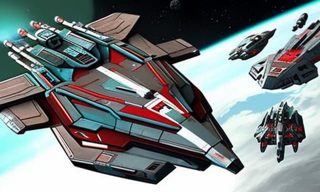 Hiigaran Warship Concept Art in Sci-Fi Style