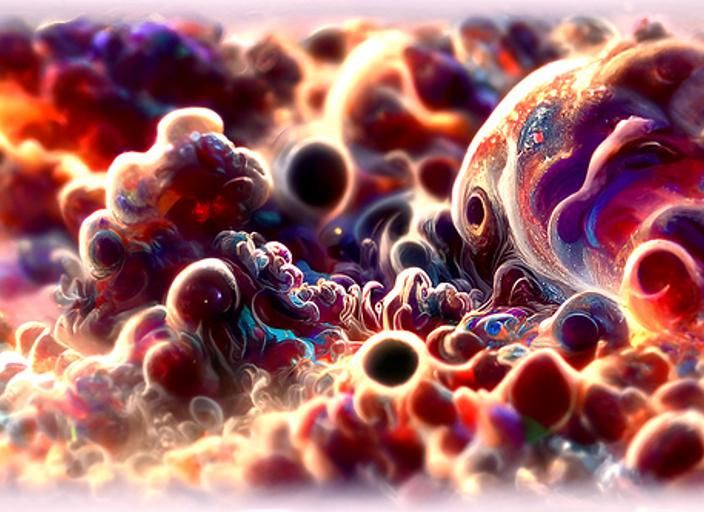 Steampunk City Amidst Cosmic Deserts: Digital Painting