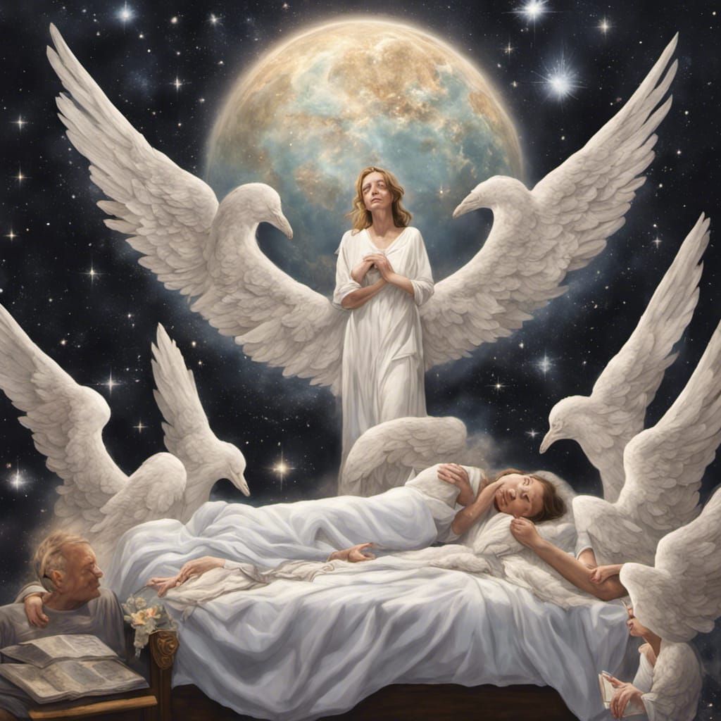 Angels Attend Dying Woman Amidst Cosmic Signs