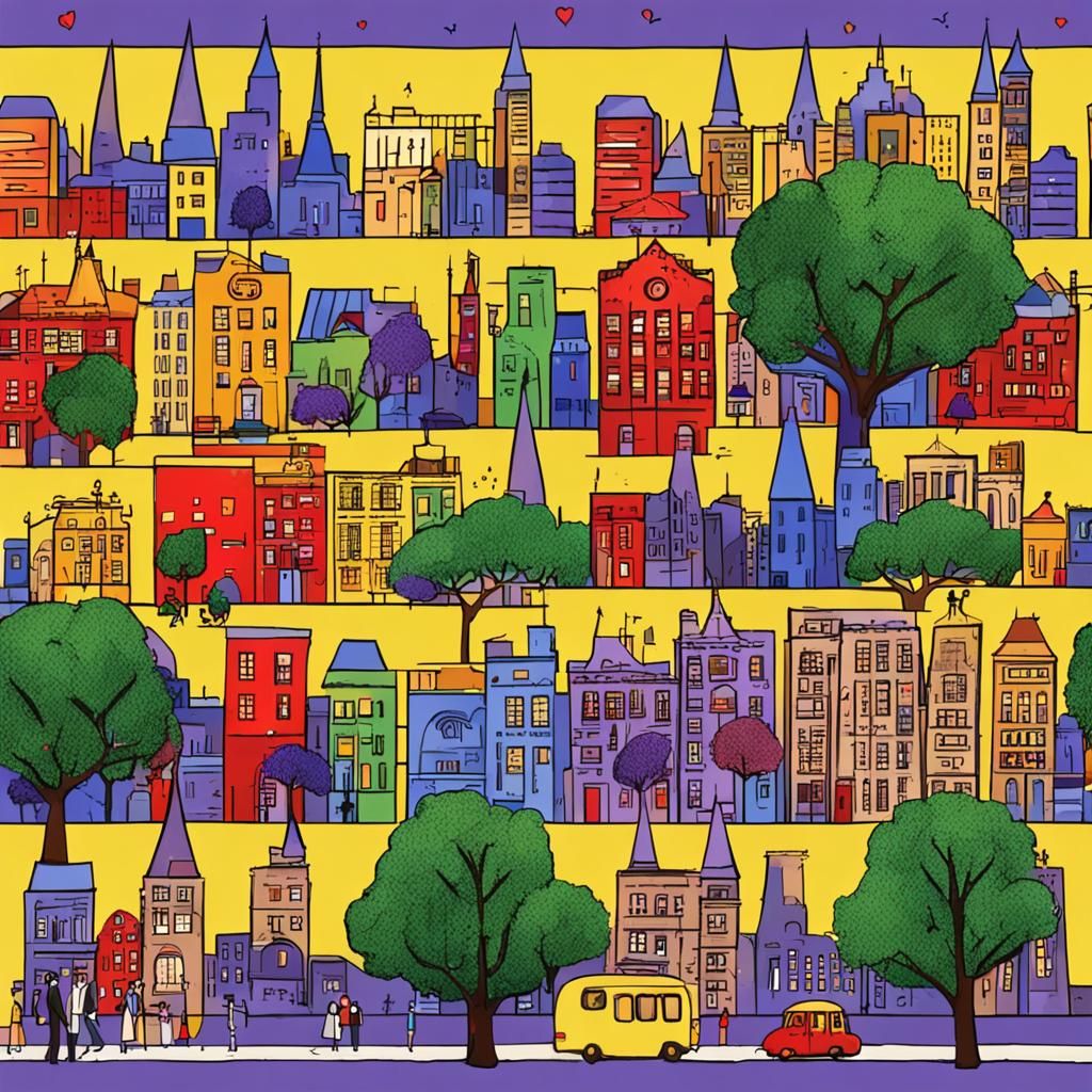Vibrant New York City Scene with Jazz Music