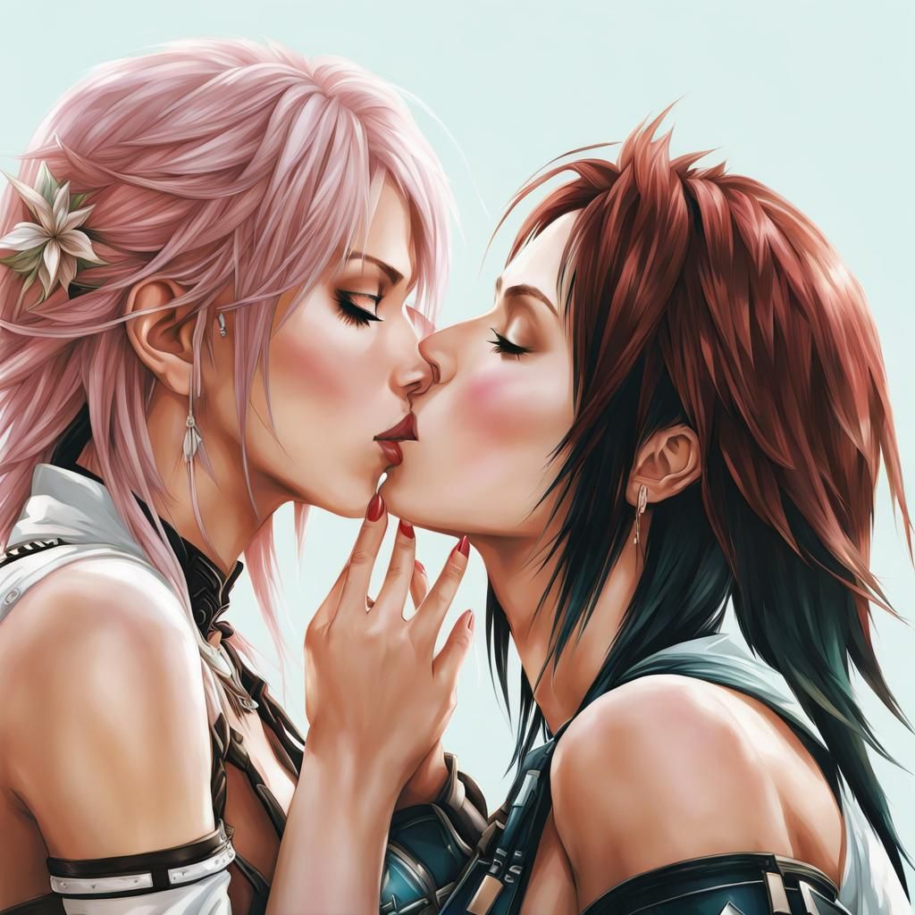 Romantic Kiss in Final Fantasy XIII Style