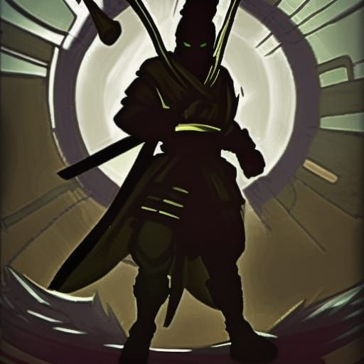 Mysterious Shadow Ninja in Darkness
