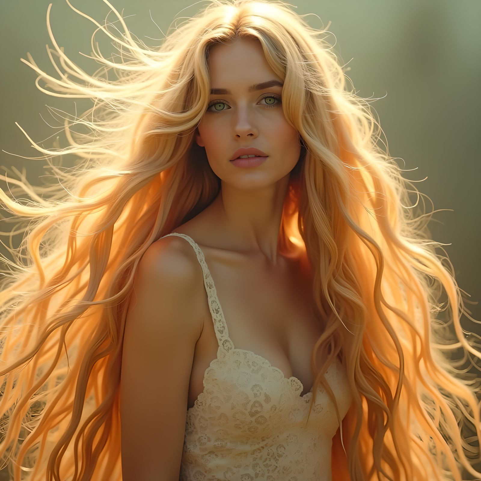 Abstract Image of Incredibly Long Hair