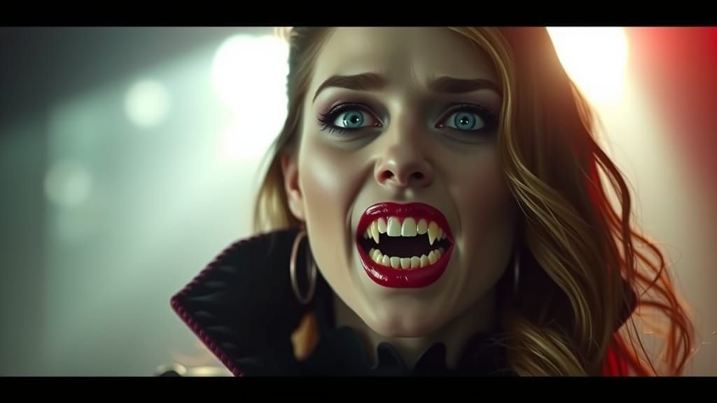 Gothic Vampire Goddess in Cinematic Digital Painting