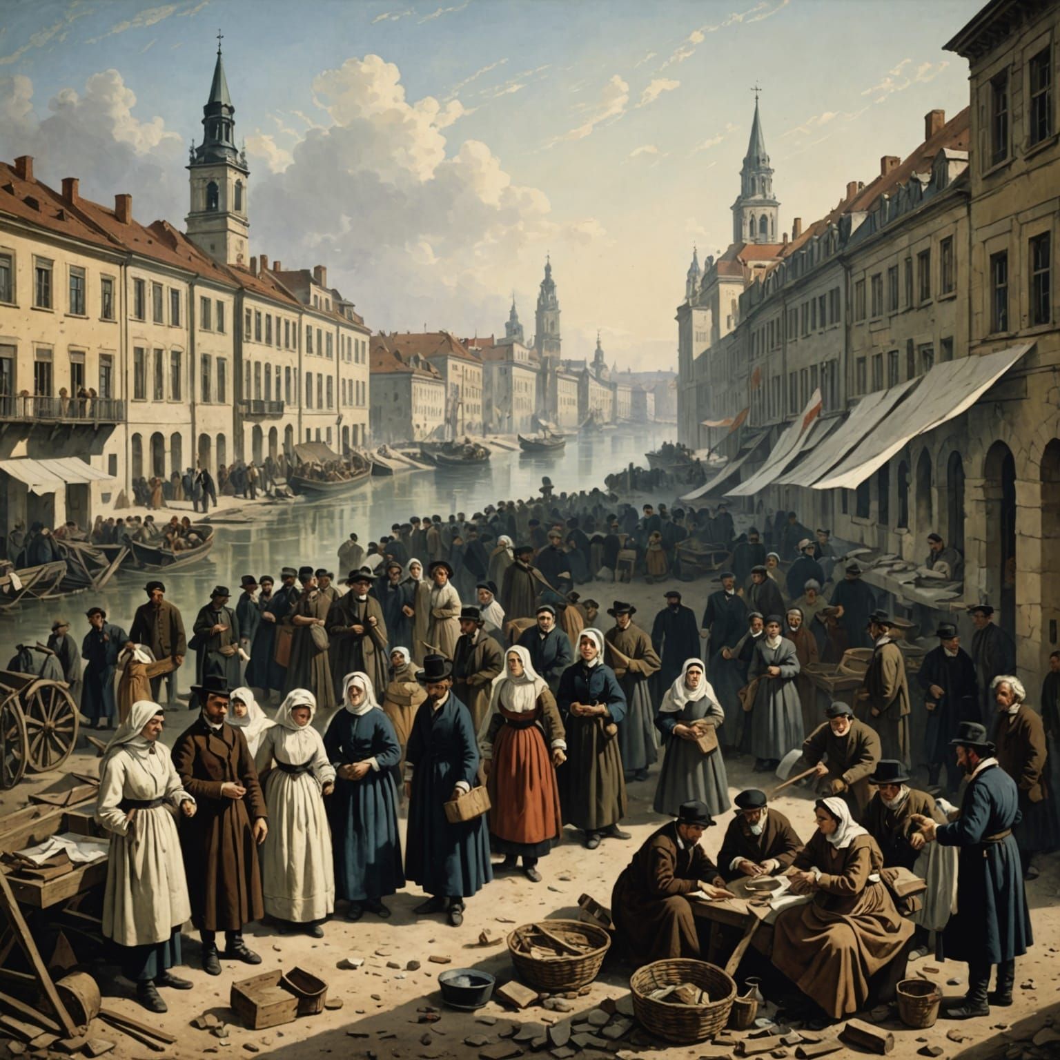 Danube City Plagued by Cholera Epidemic, 1848